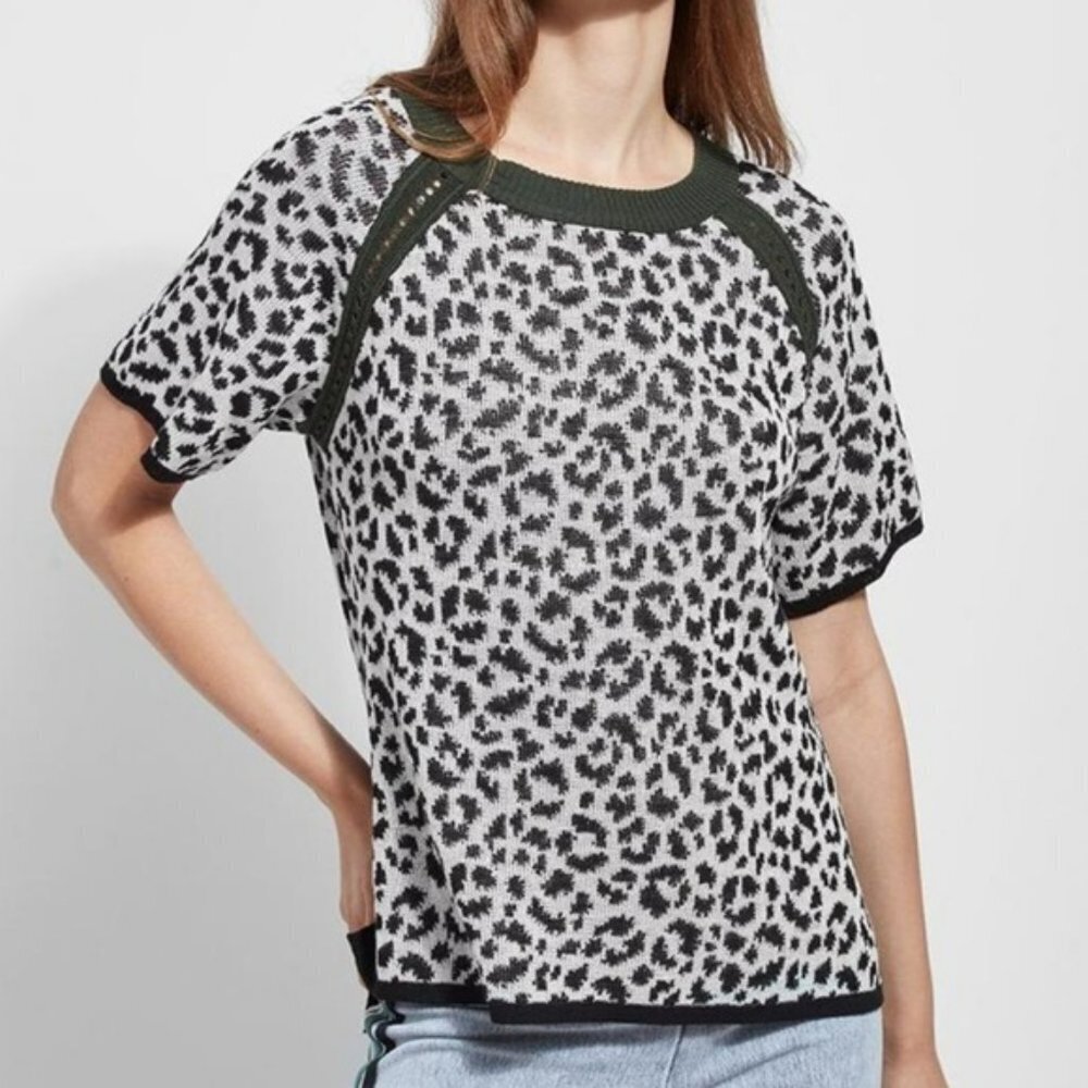 NWT New Lysse Lucy Animal Print Sweater Size S